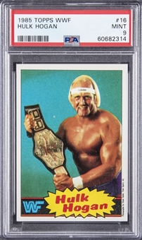 1985 Topps WWF #16 Hulk Hogan - PSA MINT 9